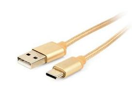 aukso laidas - Cablexpert USB 2.0 to USB-C CCB-mUSB2B-AMCM-6 Gold - 2 nuotrauka