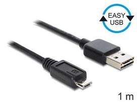 Delock Cable USB / USB-micro Black 1m