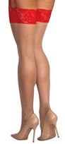 prisegamos kojines moterims - Obsessive obs Stockings 2XL/3XL Prisegamos kojinės - 3 nuotrauka