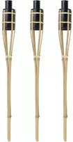 ArtiCasa Bamboo Fakelų Rinkinys 60 cm, Rudas (Brown), 3 vnt.