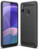 TakeMe Carbon Effect Back Case For Samsung Galaxy A20s Black