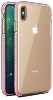 TakeMe Transparent Back Case With Color Frame For Apple iPhone XS Max Light Pink