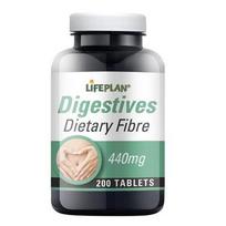  LIFEPLAN FIBRE, 440 mg, maistinės skaidulos, 200 tablečių