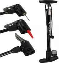 kojines - RALLEX Stacionari kojinė dviračių pompa su manometru, 11 bar Juoda (Black) - 1 nuotrauka