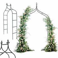 LUARO Sodo arka / pergola, metalinė, 140 cm x 265 cm, su grotelėmis, rožinė (Pink)