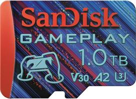 micro sd v30 - SanDisk GamePlay MicroSDXC 1TB UHS-I V30 + SD Adapter - 1 nuotrauka