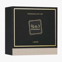 Lattafa Khamrah rinkinys EDP 100ml + EDP 12ml + Hair Mist 50ml