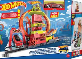 Mattel Hot Wheels City Super Loop gaisrinės stoties trasa HKX41