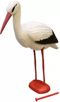 Besk Sodo dekoracija "Gandras", 66 cm x 25 cm x 78 cm, balta/raudona (White/Red)