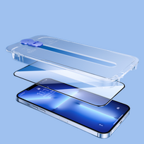 iphone 7 plus apsauginis stiklas - Joyroom Knight glass for iPhone 14 Plus with mounting kit transparent (JR-H11) - 2 nuotrauka
