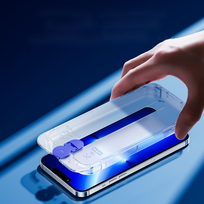 iphone 7 plus apsauginis stiklas - Joyroom Knight glass for iPhone 14 Plus with mounting kit transparent (JR-H11) - 5 nuotrauka