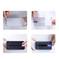 iphone 7 plus apsauginis stiklas - Joyroom Knight glass for iPhone 14 Plus with mounting kit transparent (JR-H11) - 8 nuotrauka