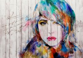 Fototapetas Artgeist Wooden Portrait, 105 cm x 150 cm