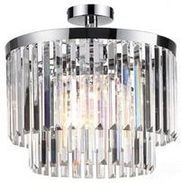 Light Prestige Vetro Ceiling Lamp E14 40W Transparent/Chrome