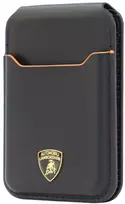 magsafe wallet - Lamborghini D1 Genuine Leather MagSafe mobile phone wallet - black and orange - 1 nuotrauka