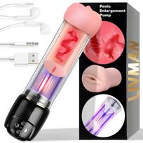 2in1 penio didinimo pompa ir automatinis masturbatorius LIVMAN LY2018-021 su realistiška makšties struktūros rankove, 300mAh