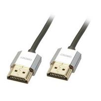 slim tip - Lindy HDMI High Speed A/A Kabelis Slim CROMO 1m Ethernet - 1 nuotrauka