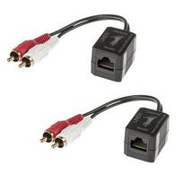 audi - Lindy Stereo Audio Extender Cat.5/6 100m 2x RCA - 1 nuotrauka