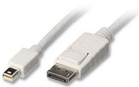 Lindy Mini-DisplayPort an Displayport Kabelis baltas 2m