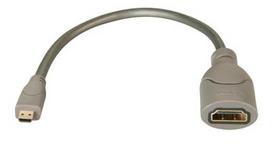 Lindy Adapterkabel HDMI an micro HDMI F/M ca. 0.15m