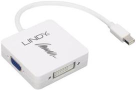 displayport kabelis 1.2 - Lindy Adapteris Mini-DisplayPort an HDMI 4K30/DVI/VGA - 1 nuotrauka