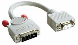 Lindy DVI-I/A auf VGA Adapterkabel 0.2m
