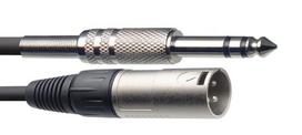 Stagg XLR/m - JACK TRS Audio Kabelis 6m Juodas (Black)