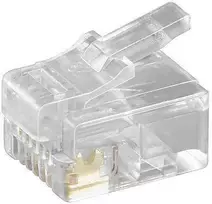 MicroConnect KON502-10R RJ12 6P6C kištukas 10vnt Skaidrus (Transparent)