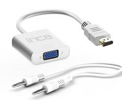 Inca IHTVJ-7 HDMI to VGA Adapter su USB Audio 0.2m Balta (White)