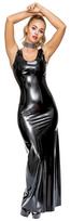 black evening - Late X Latex Dress long 2XL Seksuali suknelė - 5 nuotrauka