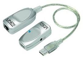 usb extender cat - Lindy Extender USB 1.1 12Mbit/s Cat5 50m - 1 nuotrauka