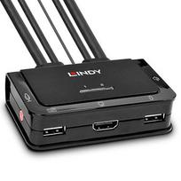 kvm switch hdmi usb - Lindy 2 Port HDMI 2.0 18G, USB 2.0 KVM Switch mit Audio - 1 nuotrauka