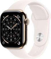 Apple Watch Series 11 GPS + Cellular 42mm Auksinis Titano (Gold Titanium) su Šviesiai Melsvu Sportiniu Dirželiu (Light Blush)