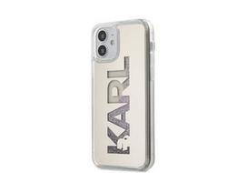 Nugarėlės dėklas Karl Lagerfeld iPhone 12 5.4'' Liquid Glitter Multi Mirror Cover Silver