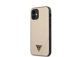 Nugarėlės dėklas Guess iPhone 12 5.4'' Saffiano V Stitch Cover Gold