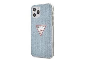 Nugarėlės dėklas Guess iPhone 12/12 Pro PC/TPU Denim Triangle Cover Light Blue