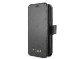 Nugarėlės dėklas Guess iPhone 12/12 Pro Iridescent Book Case Black