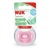 NUK silikoninis čiulptukas 6-18 mėn. Sensitive SU42