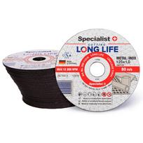 pjovimo diskas 125 specialist -  Abrazyvinis metalo pjovimo diskas SPECIALIST INOX (250-11210) 125 x 1,0 x 22 mm. - 2 nuotrauka
