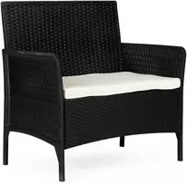 lauko baldu pagalveles - Lauko baldų komplektas MultiGarden DNLJA-007-1, juodas (Black) - 1 nuotrauka