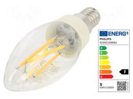 Philips LED Fil B35 5W E14 470lm Šiltai balta (Warm White)