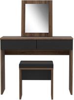 Kosmetinis staliukas Forte Dolce DLCT221-N09, ruda sp./juoda sp., 80 cm x 100 cm x 41 cm