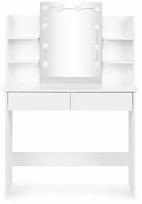 staliukas su veidrodziu - Kosmetinis staliukas ModernHome FH-DT220108, balta sp., 135 cm x 90 cm x 40 cm - 1 nuotrauka