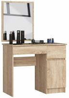 ermitazas stalai - Kosmetinis staliukas Akord Furniture Factory P-2/SL, sonoma ąžuolo sp., 142 cm x 50 cm x 90 cm - 1 nuotrauka