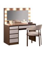 kosmetinis staliukas hollywood xl - Kosmetinis staliukas Hollywood 2 XL, riešuto sp./kašmyro sp., 140 cm x 120 cm x 55 cm - 1 nuotrauka