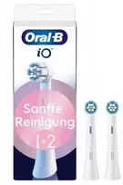 oral b sepetelio galvutes - Oral-B iO Sanfte Reinigung dantų šepetėlio galvutės, baltos (White), 2 vnt. - 1 nuotrauka