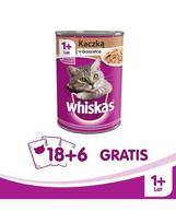 WHISKAS Puszka kaczka marchew w galarecie 400 g x 20 + 4 GRATIS!