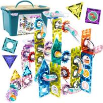 magnetiniu bloku rinkinys - Woopie magnetiniai konstruktoriaus blokeliai 3D 126vnt - 1 nuotrauka