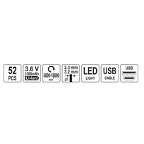 mini slifuoklis - Yato YT82763 4V akumuliatorinis mini tiesinis šlifuoklis - 2 nuotrauka