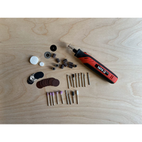 mini slifuoklis - Yato YT82763 4V akumuliatorinis mini tiesinis šlifuoklis - 4 nuotrauka